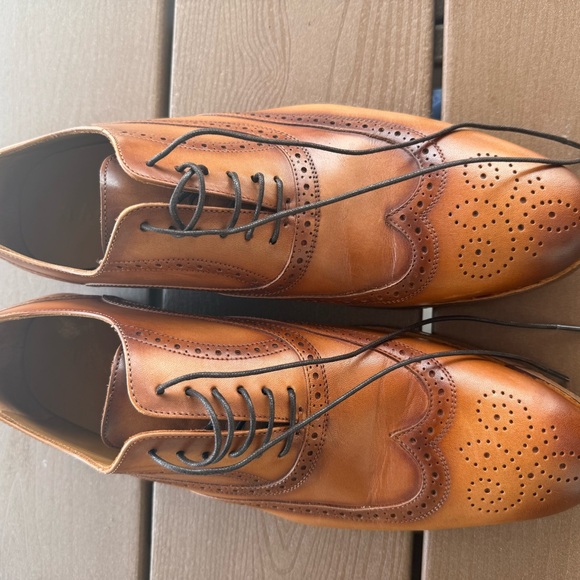 Men\'s Beck Handcrafted Brogue Wingtip Leather Dress Shoes main image 4
